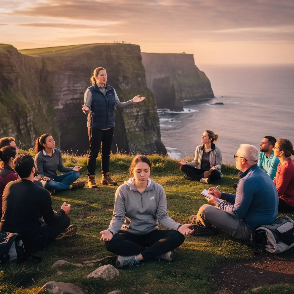 A person confidently giving a presentation, showcasing their journey of self-improvement and empowerment.